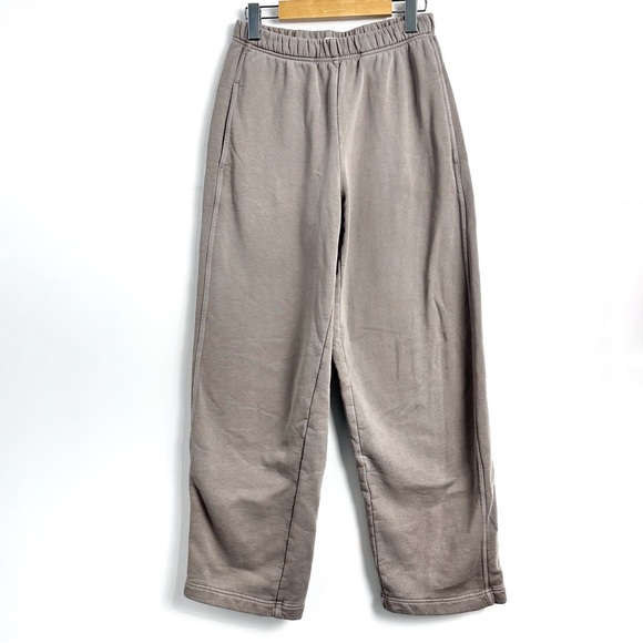 Aritzia Wilfred Free Gemini Fleece Wide Leg Sweatpants Sz Small - Picture 2 of 11